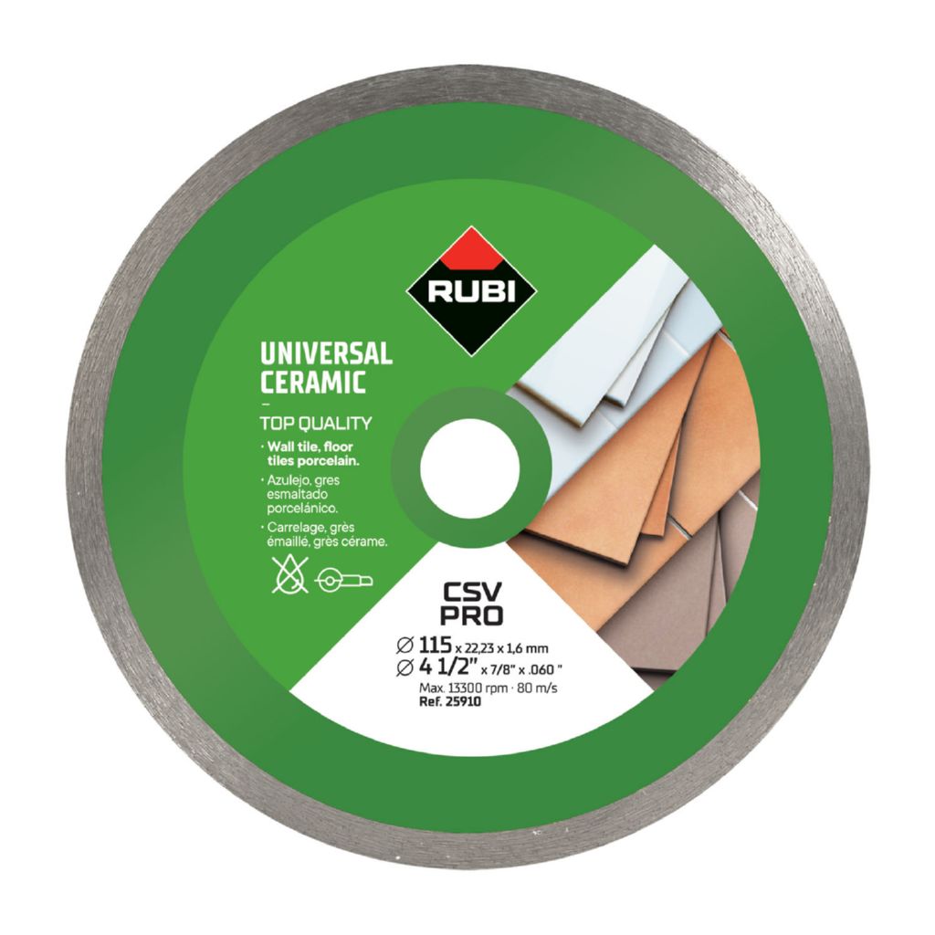 RUBI DISCO CSV-115 PRO DIAMANTE CONTINUO PORCELANICO 115MM